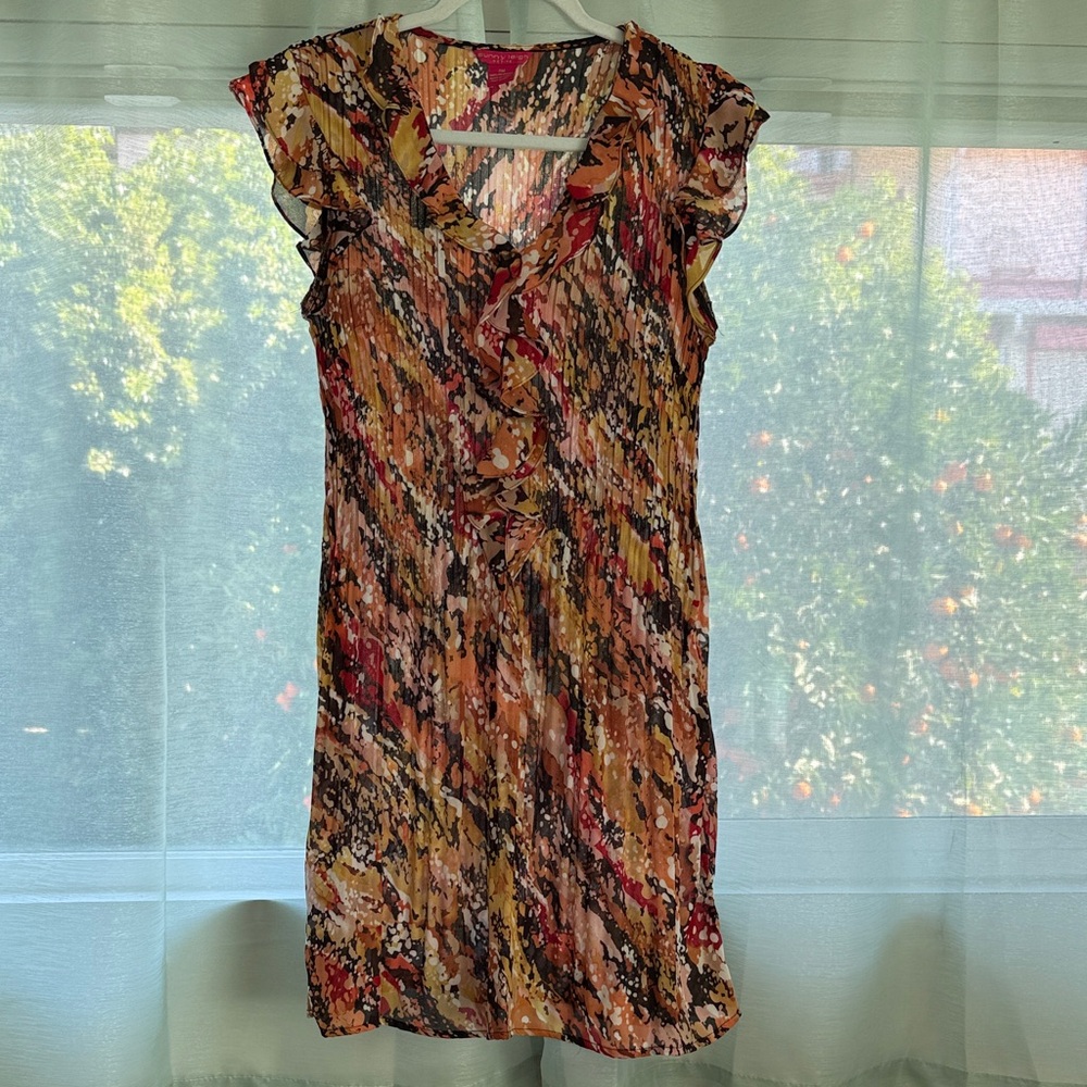 Sunny Leigh Petite Colorful Y2K Ruffle Mini Dress